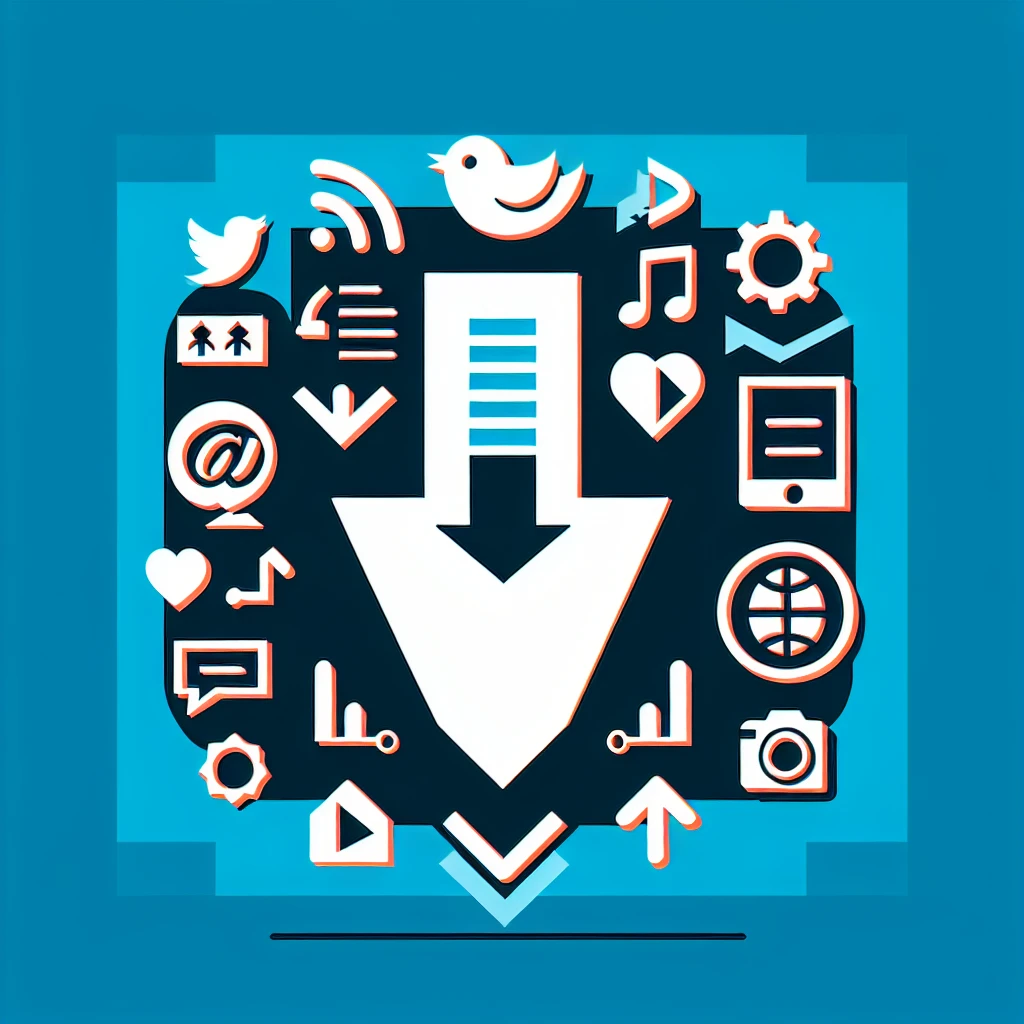 "شخص يستخدم تطبيق تويتر لتحميل التغريدات والوسائط المتعددة من هاتفه الذكي، مع عرض لقطة شاشة لتطبيق تويتر يظهر فيها تغريدة متعددة الوسائط."